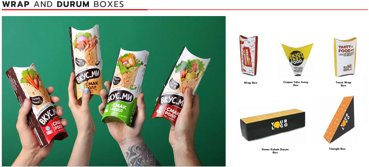 wrap and durum boxes